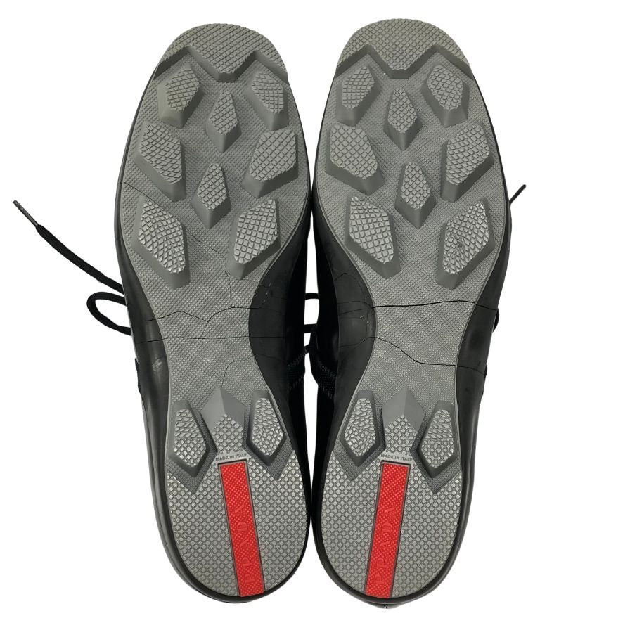 プラダ スポーツ スニーカー 3252 エナメル レディーズ サイズ25 ブラック PRADA 約25.0cm【AFD3】