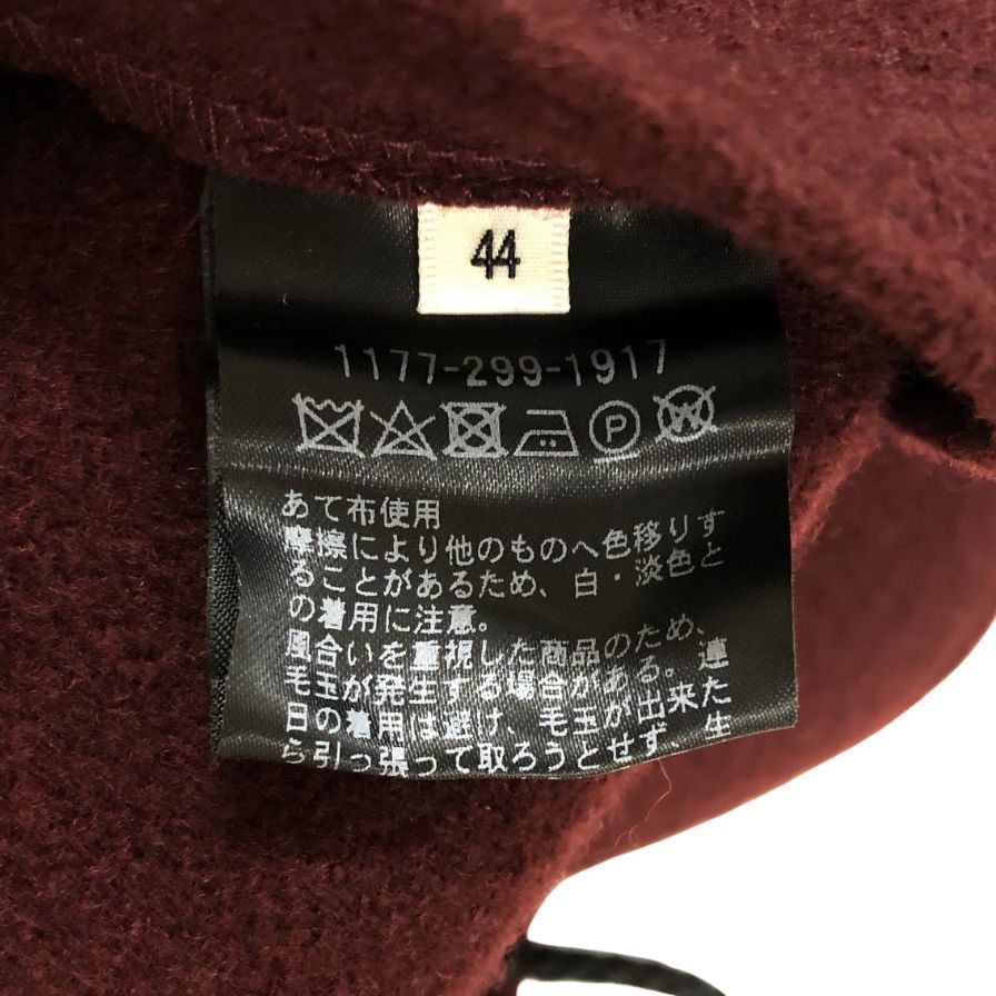 極美品◆カモシタ ユナイテッドアローズ ダッフルコート ウール ナイロン メンズ サイズ44 バーガンディ Camoshita UNITED ARROWS 【AFA18】