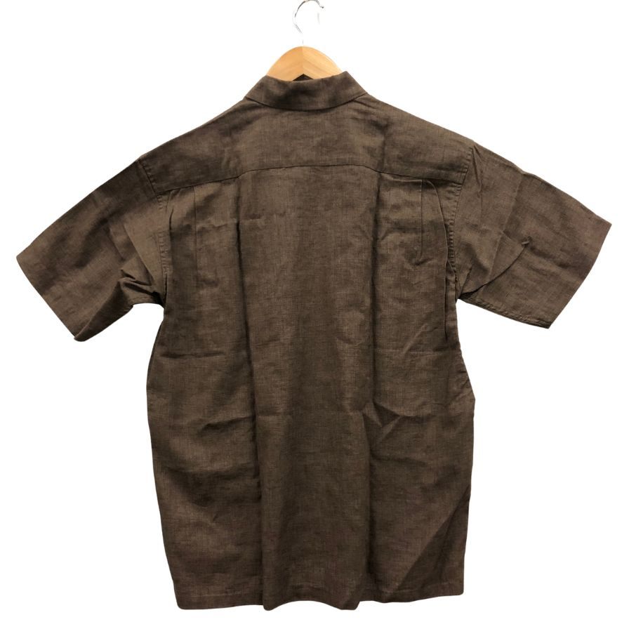 極美品◆ビームス 半袖リネンシャツ ブラウン系 Sサイズ 11-01-1290-457-28-16 BEAMS 【AFB42】