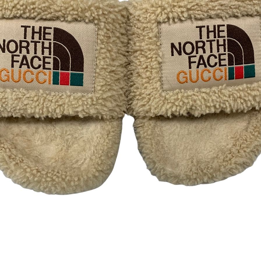 美品◆グッチ × ザ ノースフェイス サンダル ボア 679948 レディース サイズ38 GUCCI × THE NORTH FACE【AFD7】