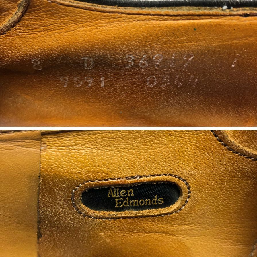 アレンエドモンズ レザーシューズ Leeds 9591 コードバン メンズ サイズ ブラウン 8D Allen Edmonds ビジネスシューズ 約26.5cm【LA】【中古】