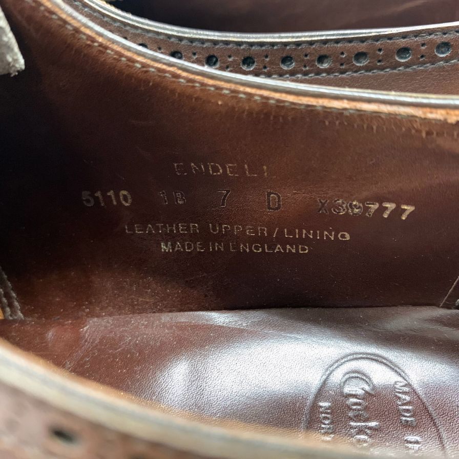 クロケット&ジョーンズ レースアップシューズ ハンドグレードライン エンデル ブラウン サイズUK7D CROCKETT&JONES ENDELL ビジネスシューズ 約25.5cm【LA】【中古】
