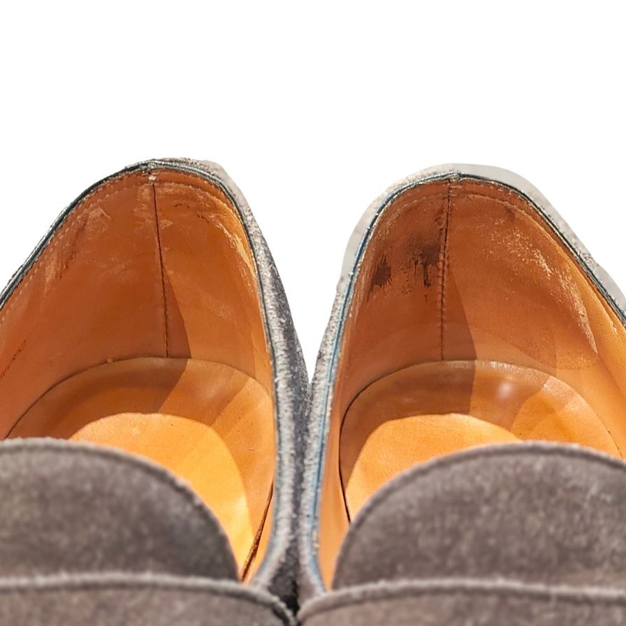 ジョンロブ レザーシューズ ペニーローファー ロペス スエード グレー UK6E メンズ JOHN LOBB ローファー 約24.5cm【LA】【中古】