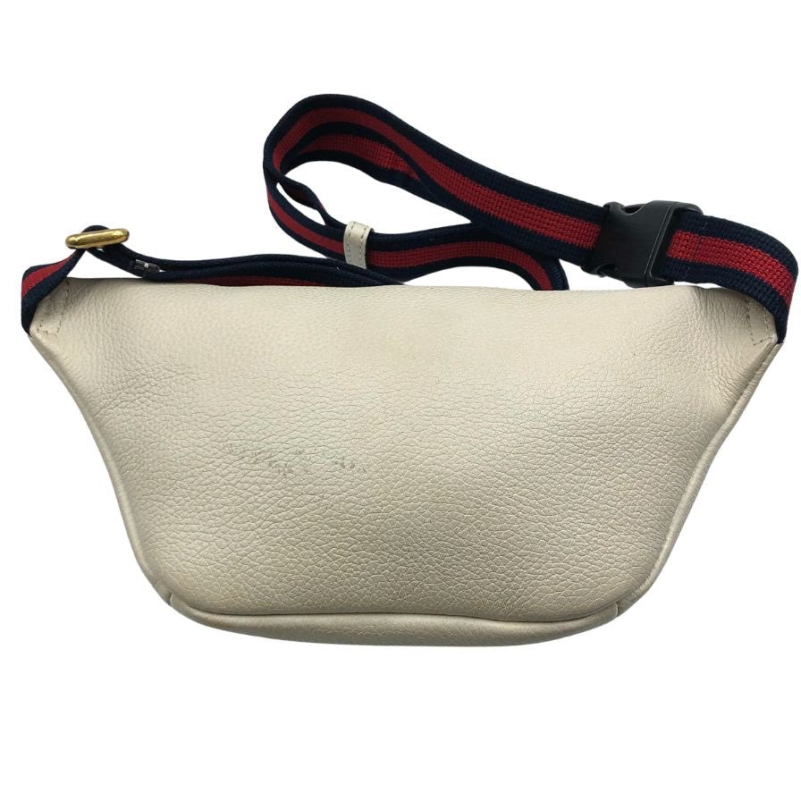 グッチ ボディバッグ ロゴプリント 527792 レザー ベージュ GUCCI【AFE9】