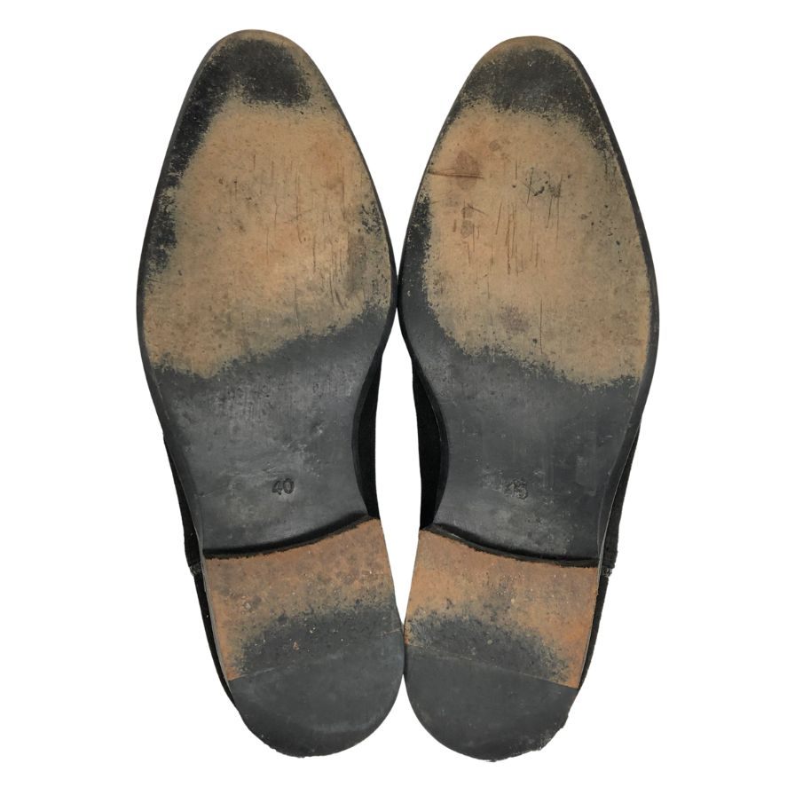 カルバンクライン ブーツ バックジップ ブラック スウェード 0512 サイズ40 Calvin Klein 約26.5cm【AFC32】