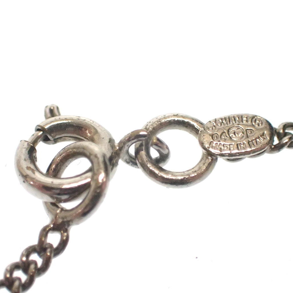 中古◆シャネル ネックレス ココマーク ハート 04P シルバー系 CHANEL【AFI11】