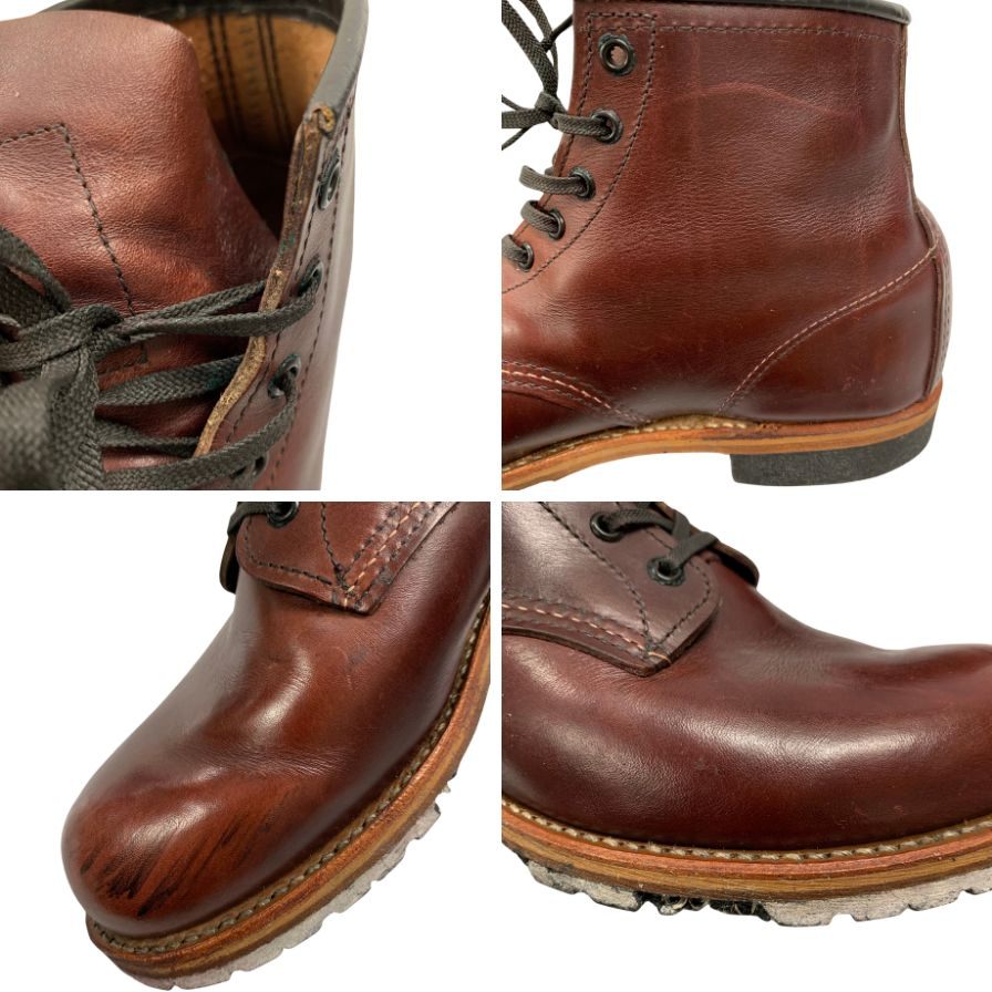 レッドウィング ブーツ 9011 ベックマン プレーントゥ メンズ サイズ9.5D ブラックチェリー REDWING 約27.5cm【AFD5】