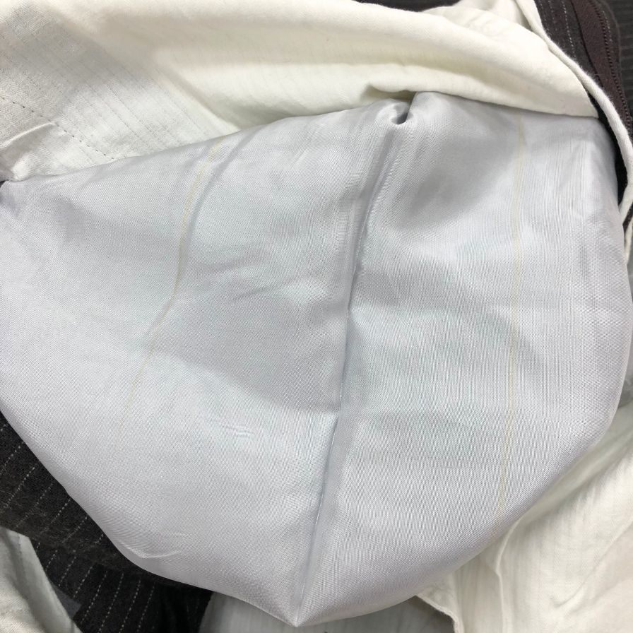 イザイア スーツ セットアップ ウール ストライプ ブラウン サイズ42 メンズ ISAIA【AFB34】