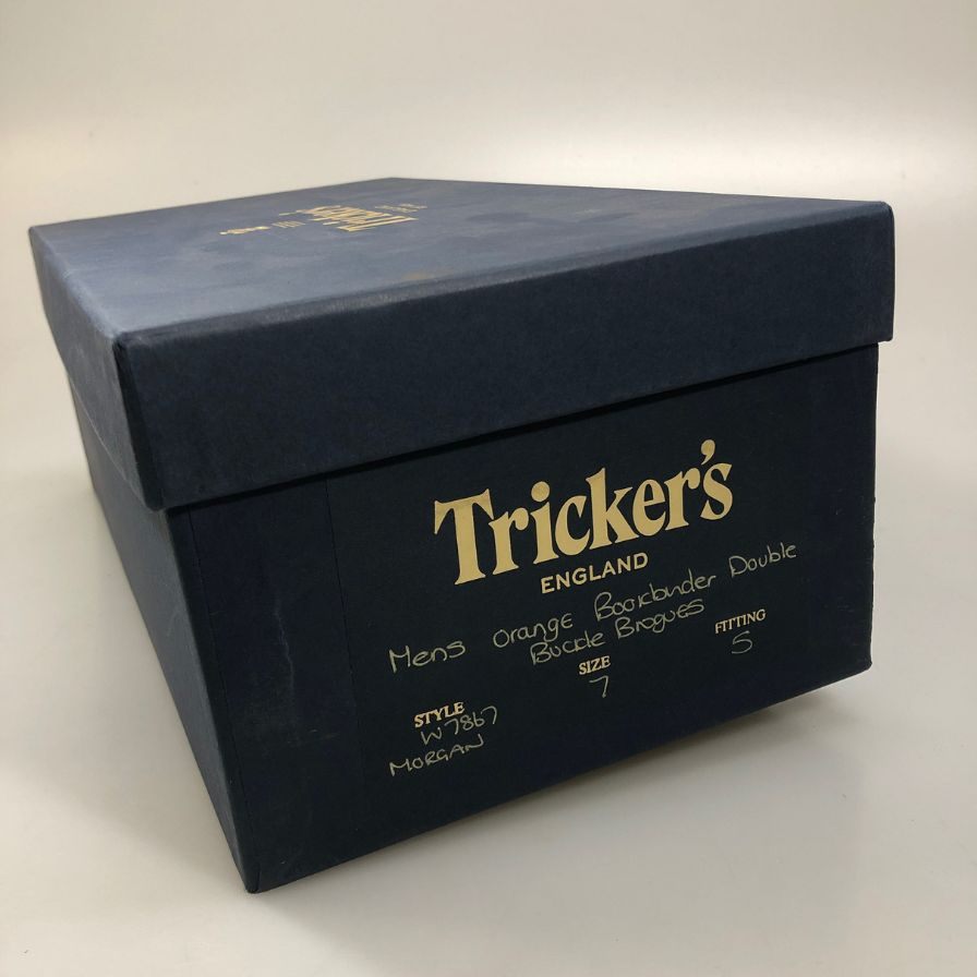トリッカーズ モーガン レザーシューズ ダブルモンク ストラップ W7867 ブラウン メンズ サイズ7 Tricker‘s MORGAN ブーツ 約25.5cm【LA】【中古】