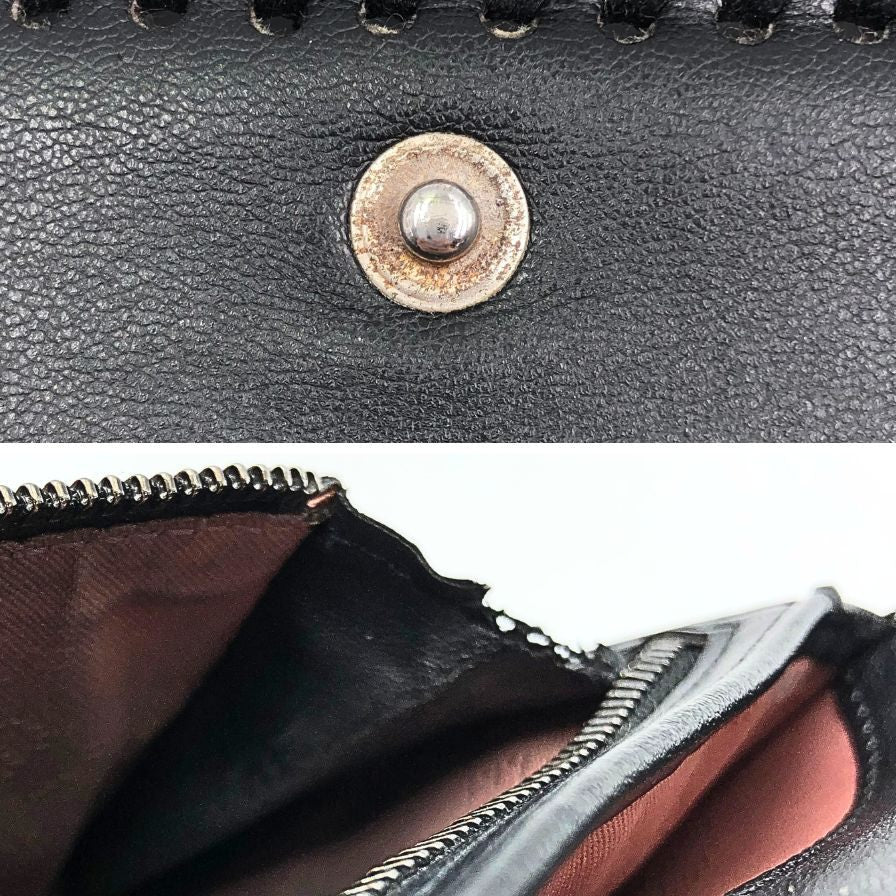 ステラ マッカートニー 三つ折り財布 チェーン ファラベラ スター ブラック系 レディース Stella McCartney【AFI14】