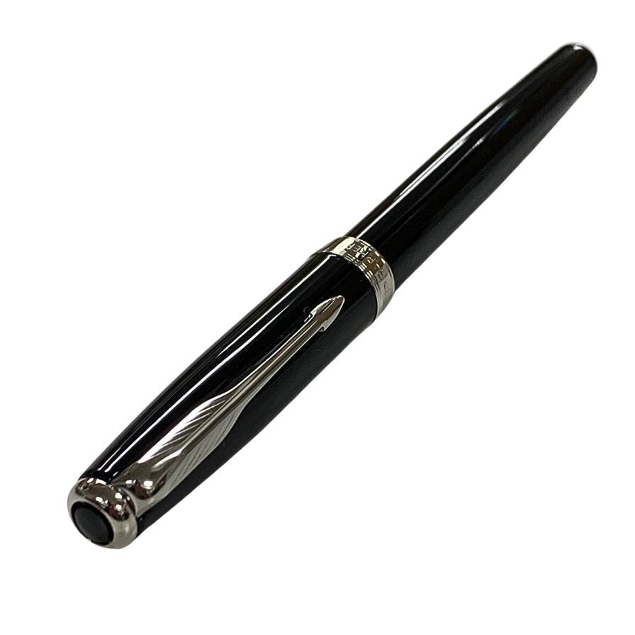 パーカー 万年筆 ソネット 細字 ペン先 18K 750 オリジナル ラック ブラック シルバー CT PARKER SONNET【AFI18】
