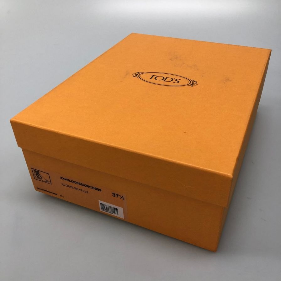 トッズ サイドゴアブーツ メダリオン ガラスレザー レディース ブラック サイズ37.5 TOD'S 約24.0cm【AFD14】