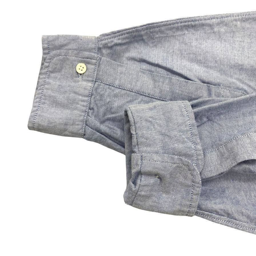 新品同様◆ネセサリー オア アンネセサリー シャンブレーシャツ 長袖 ブルー系 メンズ サイズL necessary or unnecessary 【AFB29】