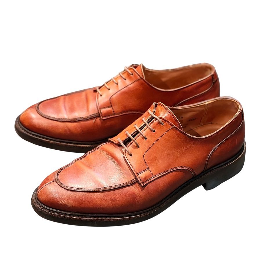 クロケット&ジョーンズ レザーシューズ DURHAM Uチップ ブラウン サイズUK7.5E CROCKETT&JONES ビジネスシューズ 約26.0cm【LA】【中古】