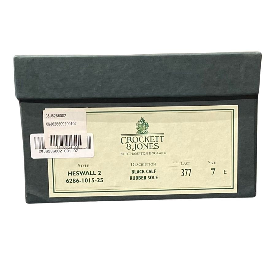クロケット&ジョーンズ レザーシューズ ヘスウォール2 ウイングチップチップ カーフ ブラック メンズ サイズUK7E CROCKETT&JONES HESWALL2 ビジネスシューズ 約26.0cm【LA】【中古】