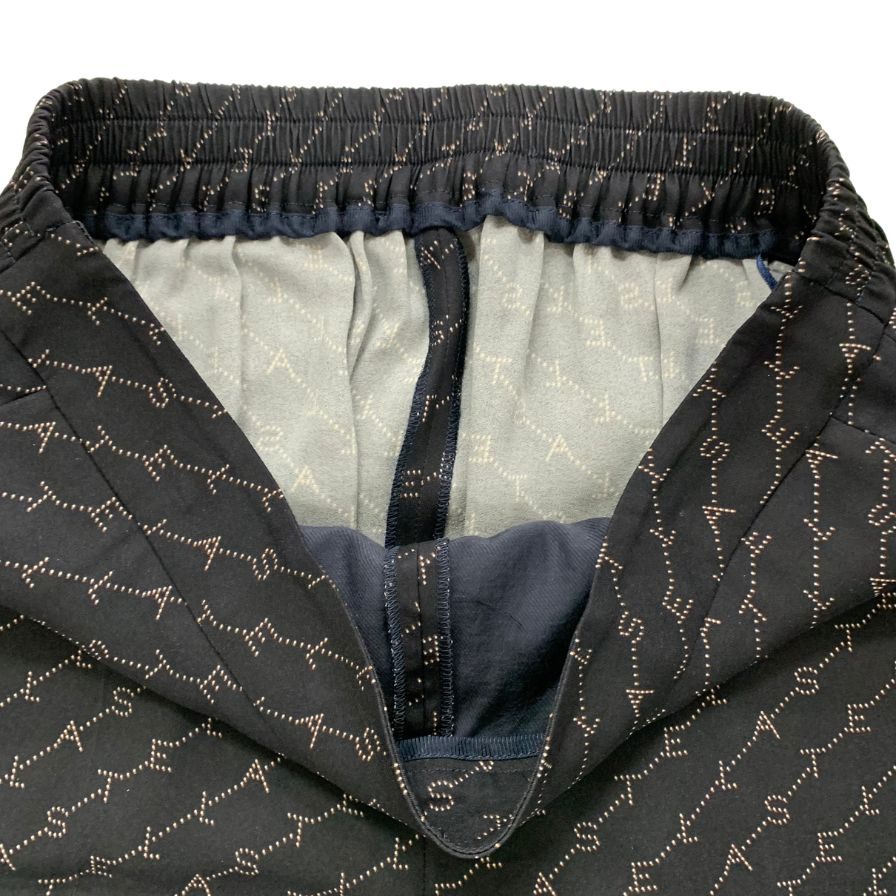 美品◆ステラマッカートニー パンツ ウエストゴム ロゴ総柄 ブラック レディース サイズ42 STELLA McCARTNEY 【AFB15】