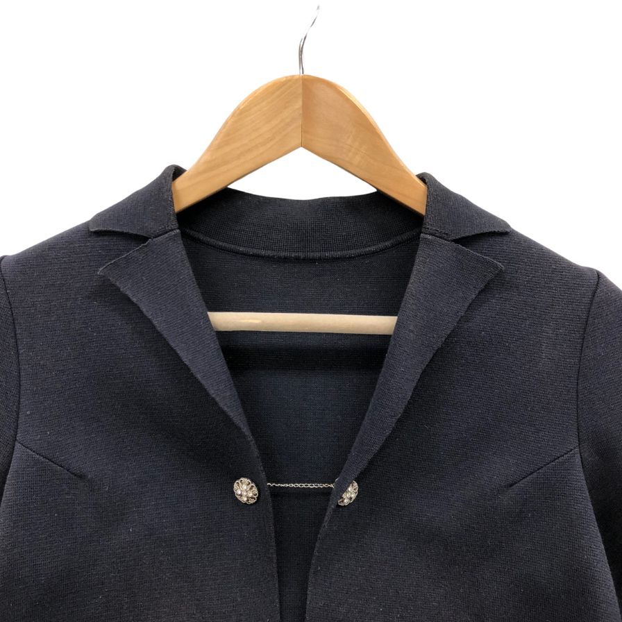 中古◆フォクシー ニットジャケット リトルジュエル ネイビー レディース サイズ38 37110 FOXEY 【AFB12】