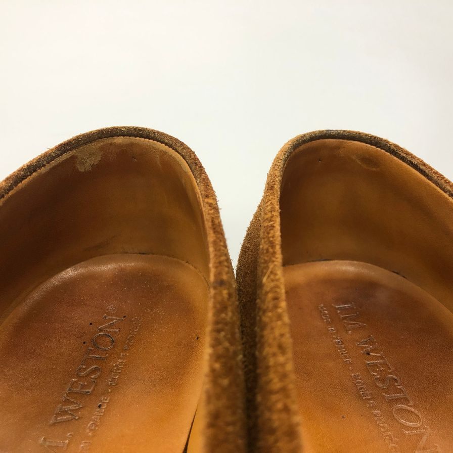 ジェイエムウエストン 180シグニチャー ローファー スエード ブラウン UK6D J.M.WESTON 約24.5cm【AFC31】