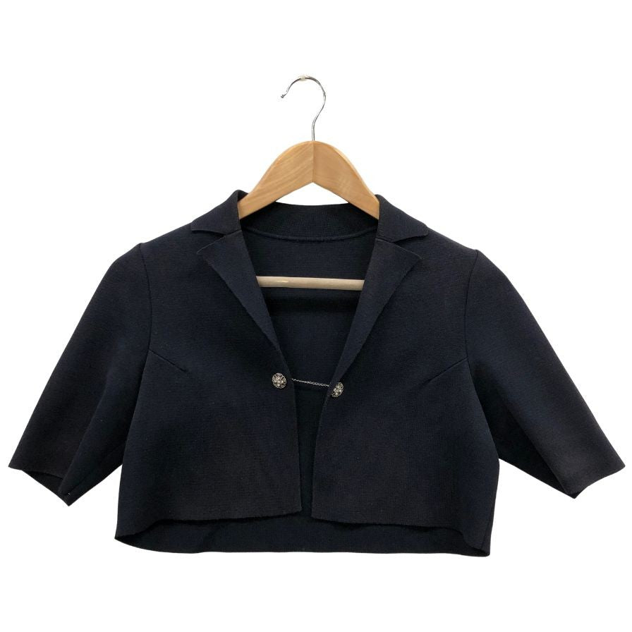 中古◆フォクシー ニットジャケット リトルジュエル ネイビー レディース サイズ38 37110 FOXEY 【AFB12】