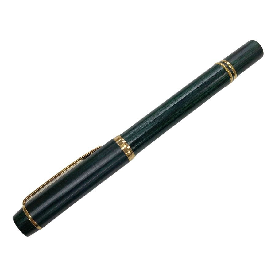ウォーターマン 万年筆 アイデアル 木目調 ペン先 18K 750 グリーン ゴールド WATERMAN【AFI14】
