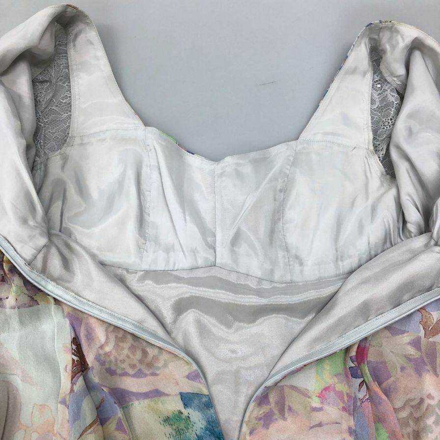 極美品◆ダイアグラム グレースコンチネンタル ノースリーブワンピース 花柄 レース装飾 マルチカラー レディース サイズ36 Diagram GRACE CONTINENTAL 【AFB47】