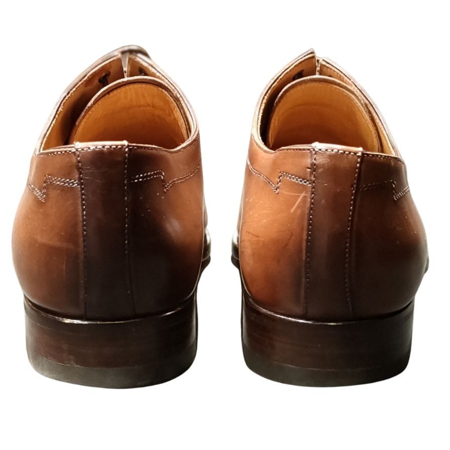 サントーニ レザーシューズ Uチップ ブラウン メンズ サイズUK5.5 Santoni ビジネスシューズ 約24.0cm【LA】【中古】