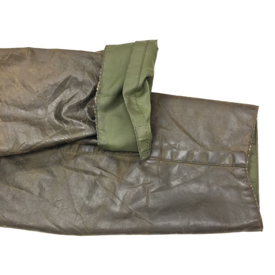 中古■バブアー ボーダー 2ワラント オイルドジャケット YKKジップ メンズ サイズC36 カーキ barbour 【AFA3】