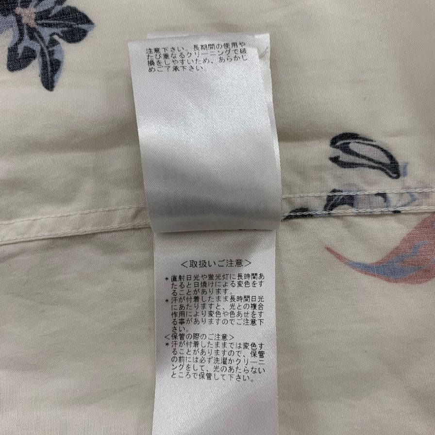 美品◆ピーエス ポールスミス シャツ 長袖 Lily 花柄 ホワイト系 セルロース コットン サイズL メンズ PS Paul Smith 【AFB27】