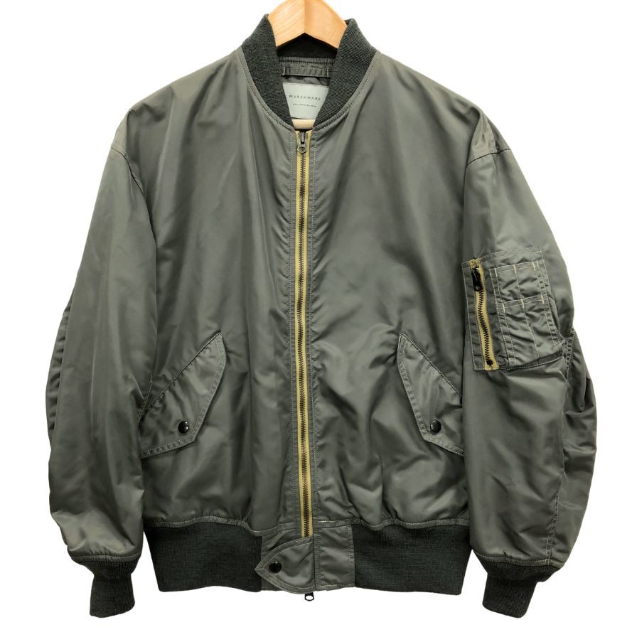 美品◆マーカウェア ブルゾン MA-1 メンズ サイズ2 オリーブ MARKAWARE 【AFB32】