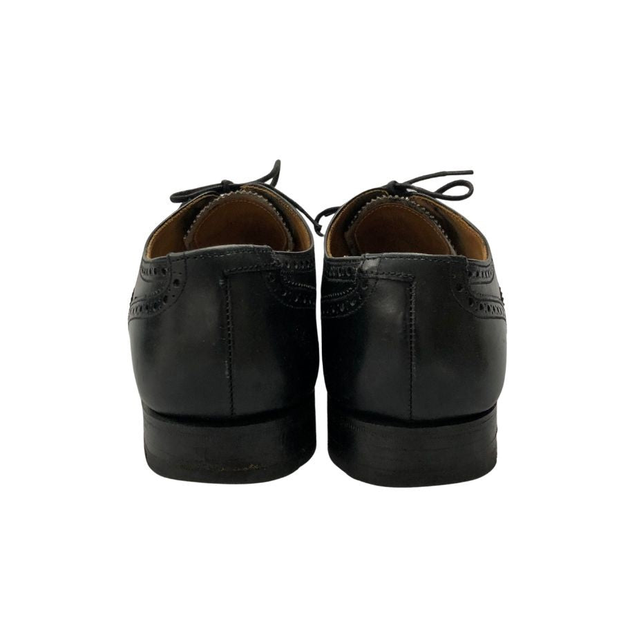 クロケット&ジョーンズ レザーシューズ フルブローグ フィンズベリー カーフ ラスト341 ブラック メンズ サイズ5.5 Crockett&Jones FINSBURY 約24.5cm【AFD6】