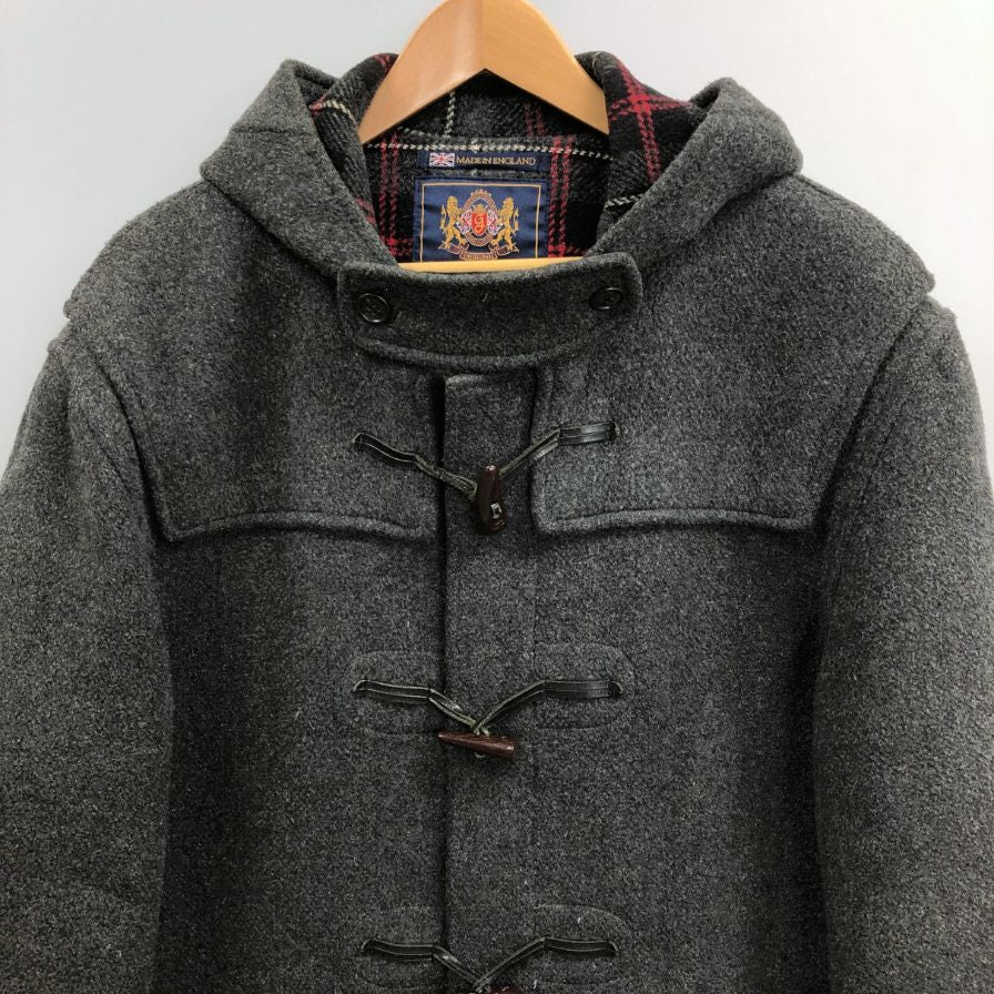 中古◆グローバーオール ダッフルコート 90年代 イングランド製 グレー ウール メンズ サイズ40 GLOVERALL 【AFA4】