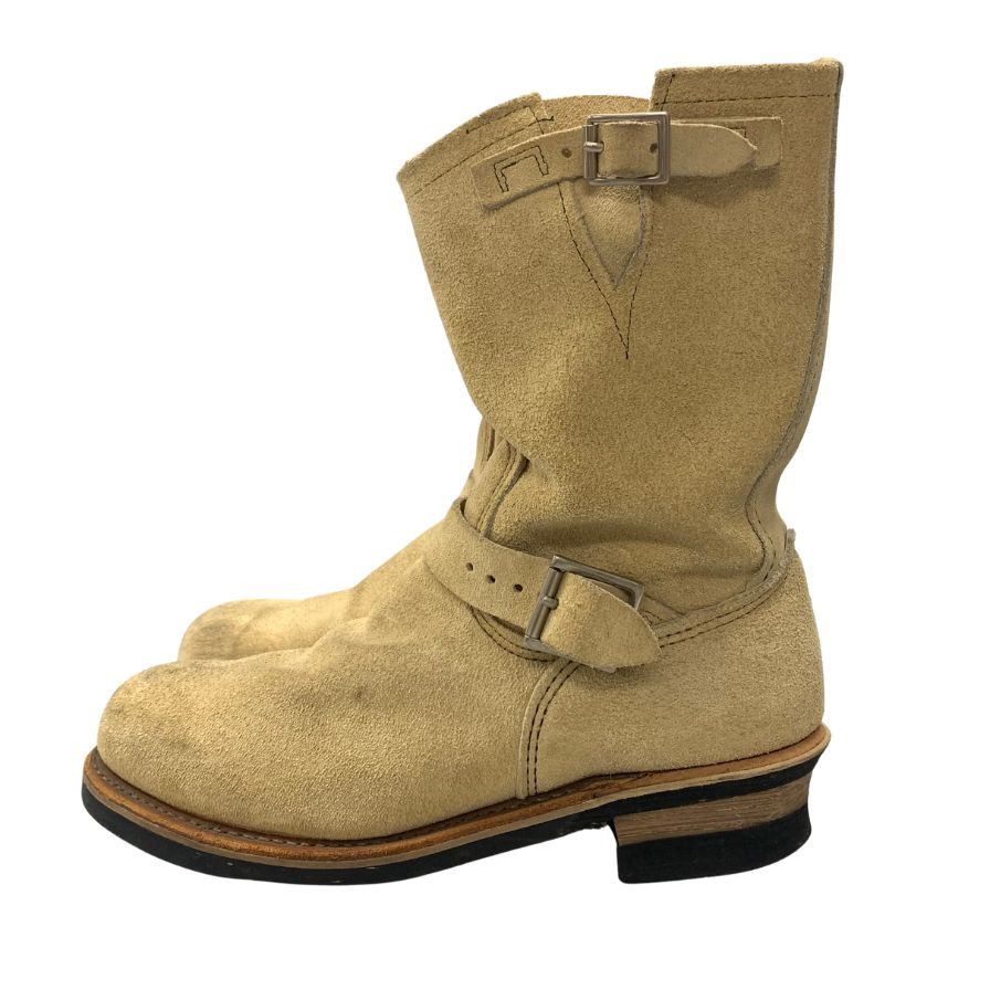 美品◆レッドウィング エンジニアブーツ 8268 PT99 スエード サンドベージュ サイズ9.5 メンズ RED WING【AFC3】