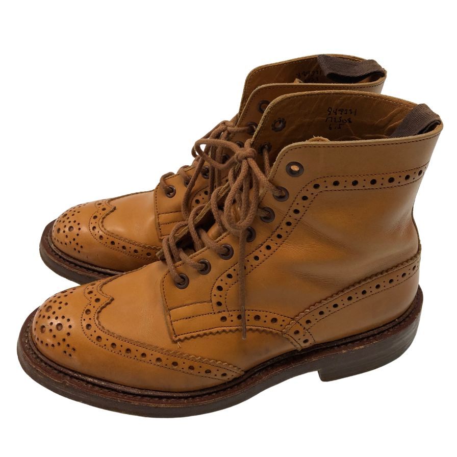 トリッカーズ カントリーブーツ モールトン M2508 メンズ サイズ6.5 ブラウン Tricker's MALTON ブーツ 約25.0cm【LA】【中古】