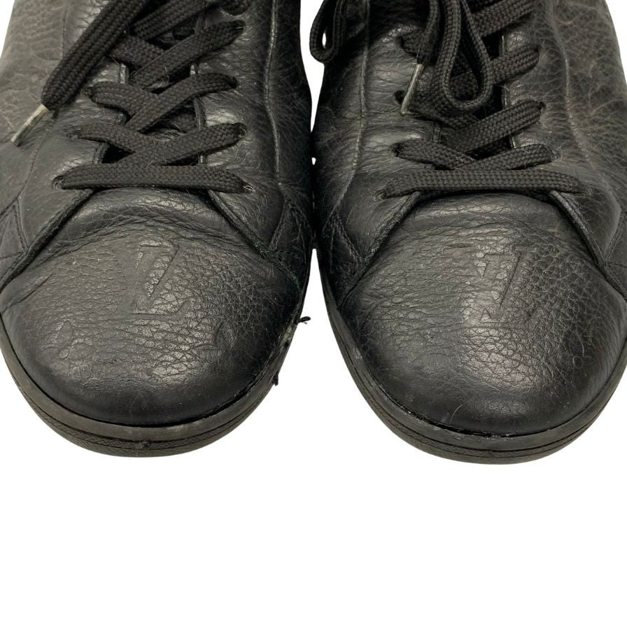 中古◆ルイヴィトン スニーカー モノグラム アンプラント ルクセンブルクライン ブラック メンズ サイズ7.5 1A8J1E LOUIS VUITTON【ADC8】