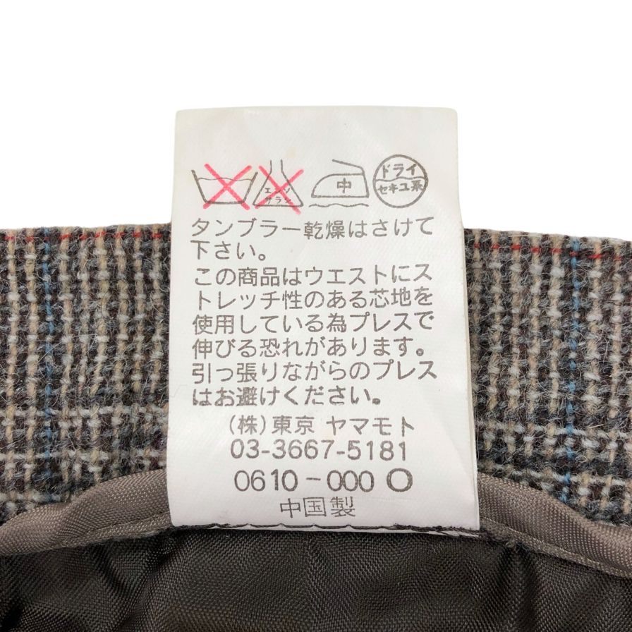 ナチュラルフィットパンツ ウールパンツ チェック柄 レディース サイズ73 NATURAL FIT PANTS 【AFB40】