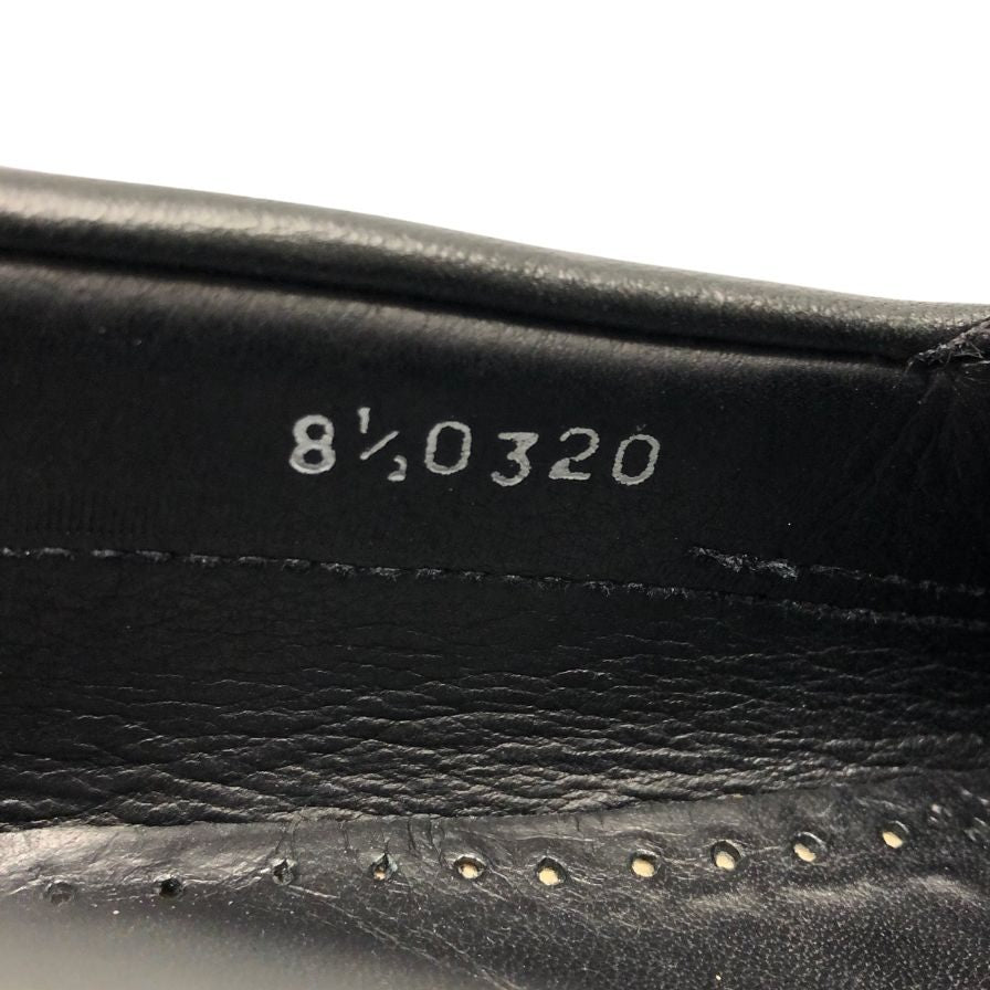 パラブーツ デッキシューズ マロ レザー モカシン 0320 ブラック メンズ サイズ8.5 PARABOOT MALO ビジネスシューズ 約27.5cm【LA】【中古】