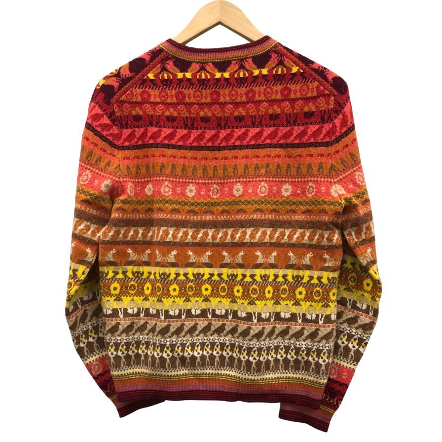 美品◆ポールスミス ロングスリーブニット 総柄 現行タグ メンズ サイズM Paul Smith 【AFB7】