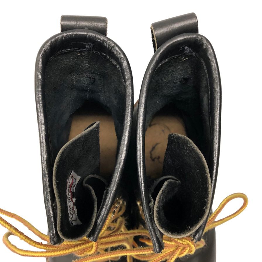 レッドウィング レザーシューズ ロガーブーツ メンズ 80年代 サイズ9 1/2 D ブラック REDWING 約27.0cm【AFC42】