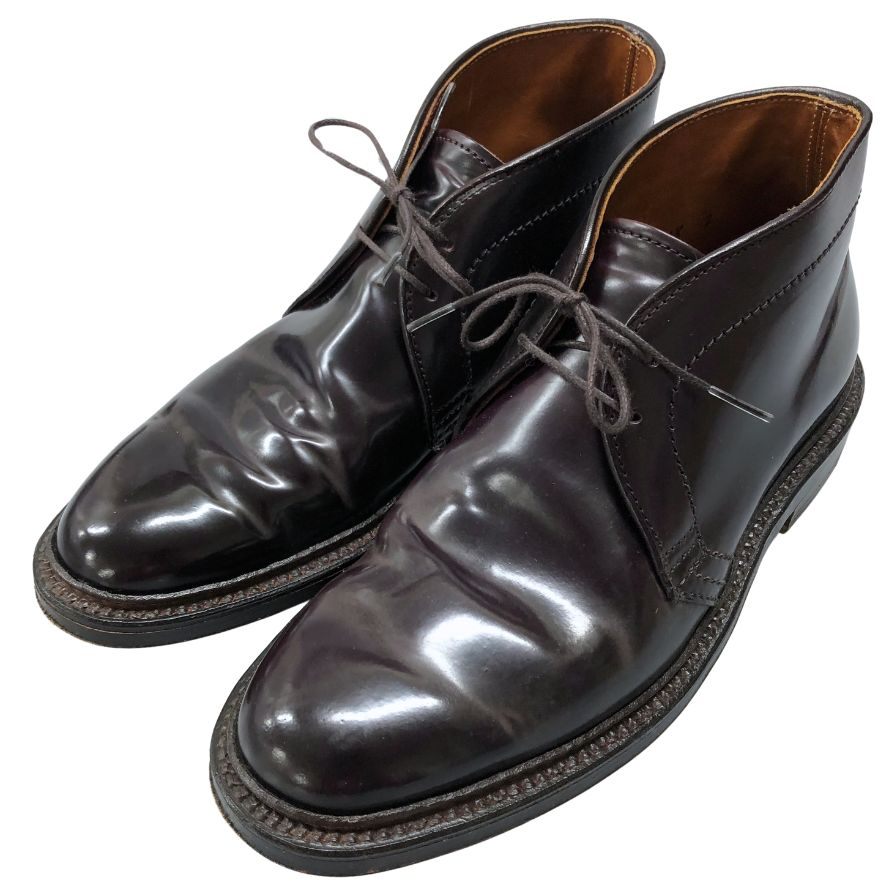 オールデン レザーシューズ チャッカブーツ 1339 コードバン メンズ サイズ6 ブラウン系 ALDEN ビジネスシューズ 約24.0cm【LA】【中古】