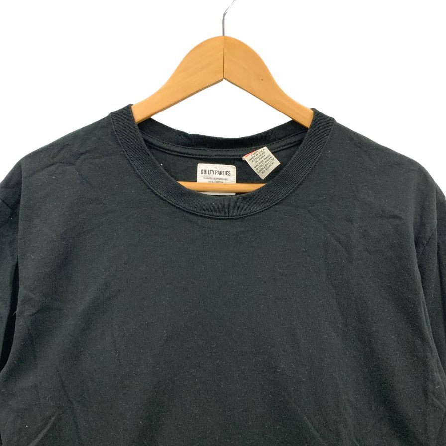 中古◆ワコマリア Tシャツ USA コットン 無地 メンズ サイズL ブラック WACKO MARIA 【AFB44】