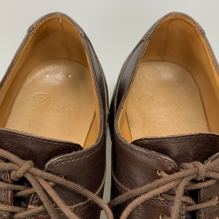 パラブーツ アヴィニョン Uチップ カフェ サイズUK8.5 ブラウン Paraboot ビジネスシューズ 約27.0cm【LA】【中古】