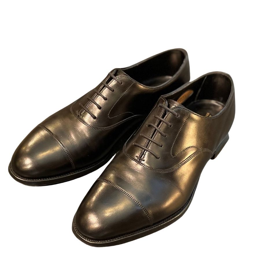 エドワードグリーン レザーシューズ ストレートチップ チェルシー 202ラスト ブラック UK7.5E EDWARD GREEN CHELSEA ビジネスシューズ 約26.0cm【LA】【中古】