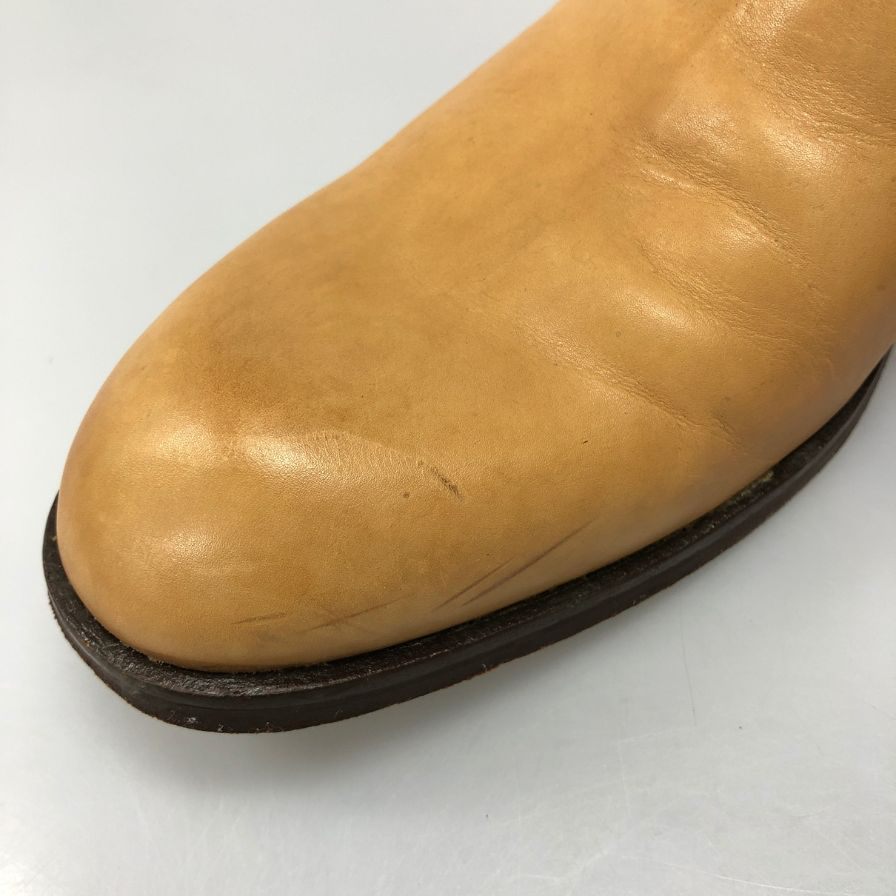 ジクサス チャッカブーツ レザー ミッドカット プレーントゥ キャメル ブラウン系 メンズ サイズ43 GIXUS 約28.0cm【AFC36】