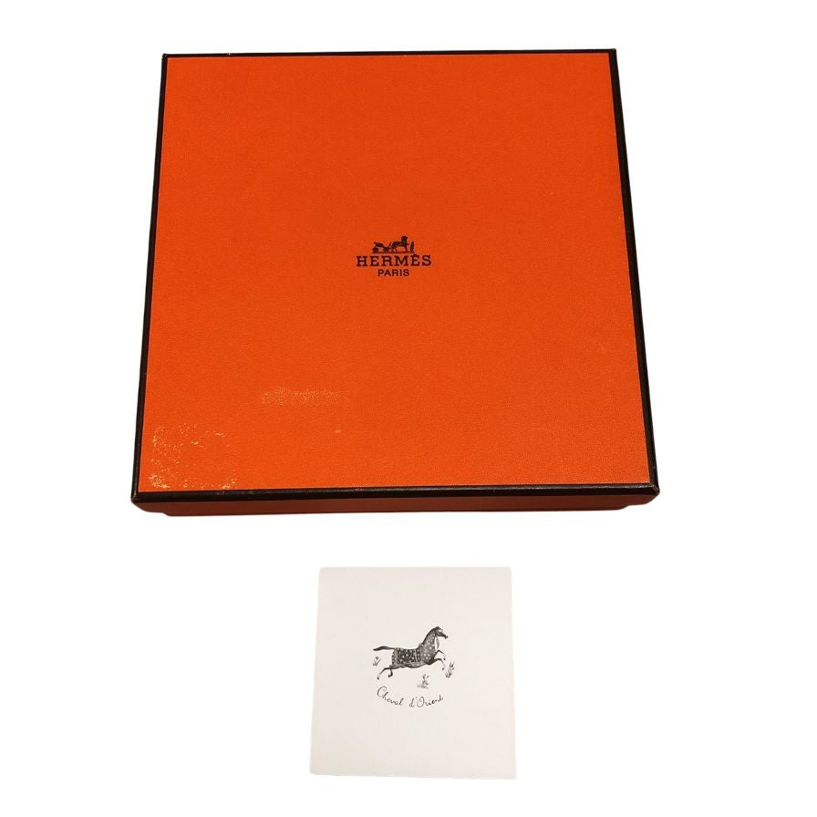 エルメス プレート シュヴァルドリアン ホース ホワイト 約17㎝ HERMES【AFI28】【中古】