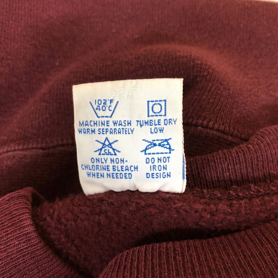 中古◆チャンピオン リバースウィーブ スウェット 90S カレッジ GROTON バーガンディ メンズ サイズXL champion reverse weave 【AFB10】