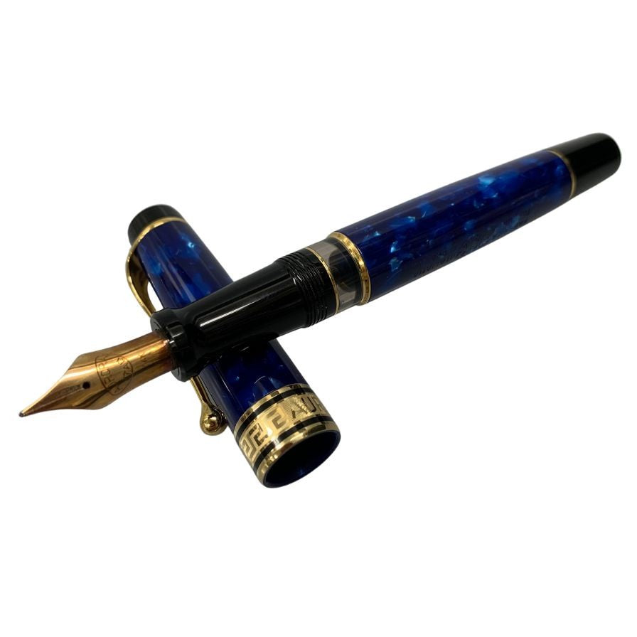 アウロラ 万年筆 初期 オプティマ 14K M字 ブルー AURORA【AFB54】