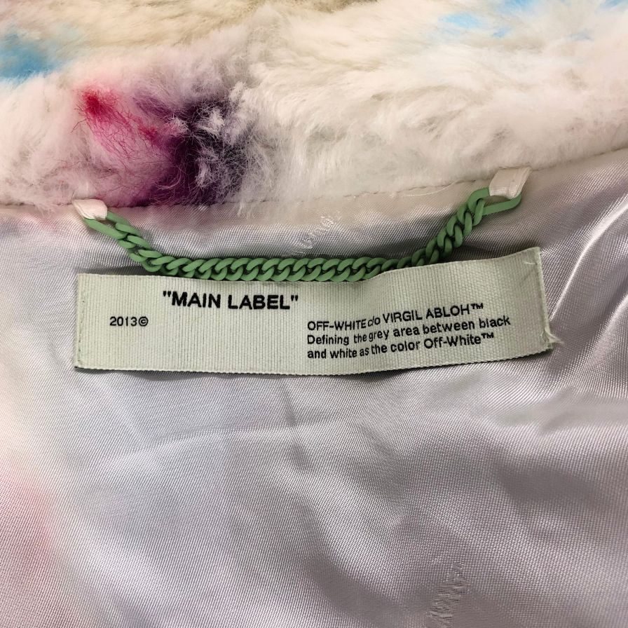 美品◆オフホワイト 19AW ジャケット マルチカラー サイズS OMEA186E19E20002 OFF WHITE 【AFA18】