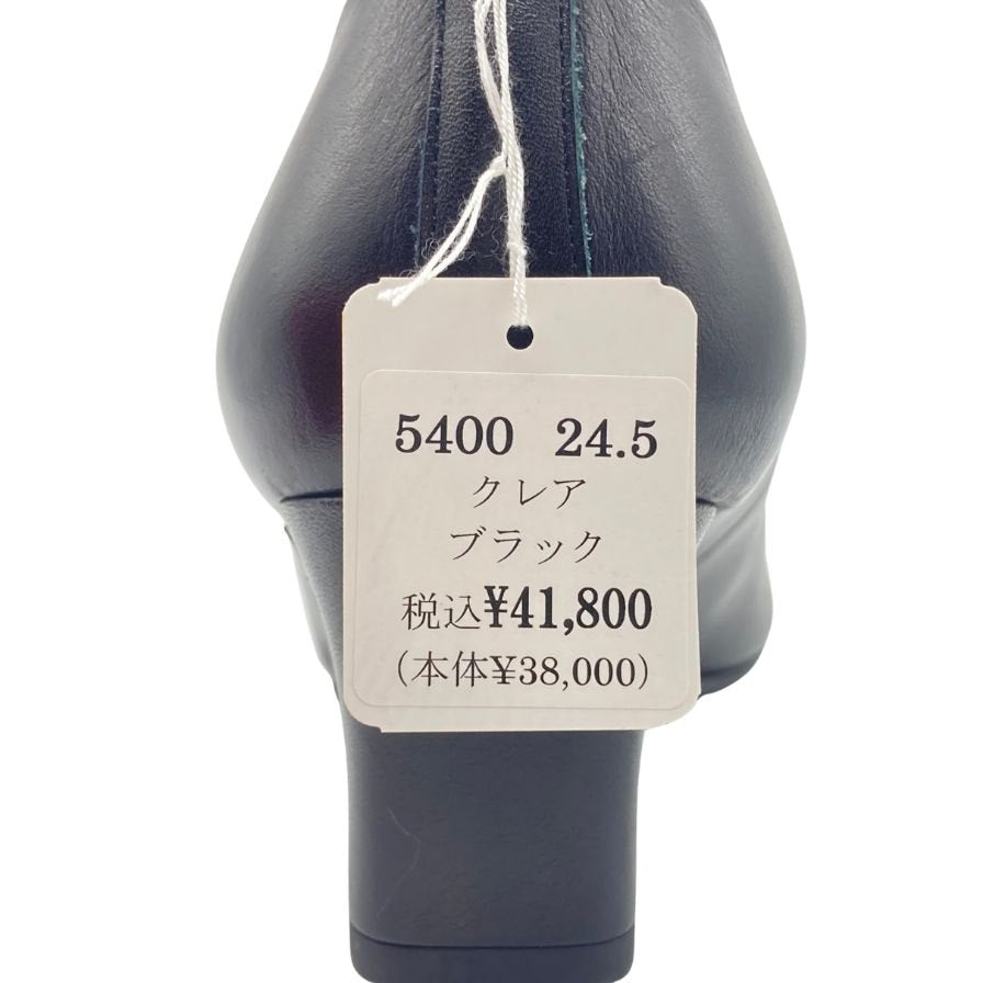 ジュンジュンバイ新宿屋 パンプス ヒール レザー 5400 ブラック サイズ24.5cm レディース Jun.Jun by shinjukuya 約24.5cm【7-17】