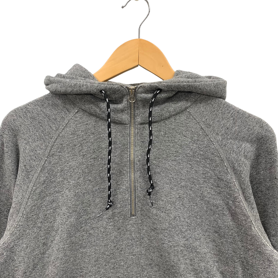 ループウィラー ゴマシオハーフジップパーカー 受注会限定 メンズ サイズM グレー系 Loopwheeler kinitwear 【AFA24】