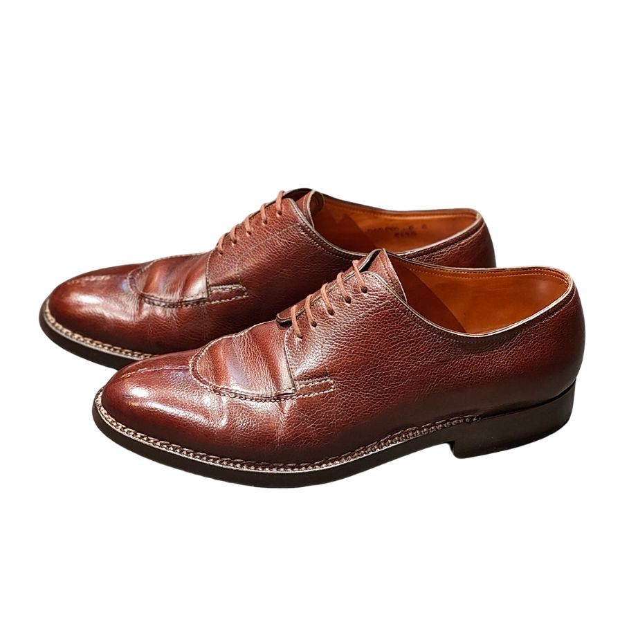 ジョンロブ レザーシューズ ドデーロ Uチップ イタリアボノーラ製 8695ラスト Sスタンプ ブラウン サイズUK6E JOHN LOBB ビジネスシューズ 約25.0cm【LA】【中古】